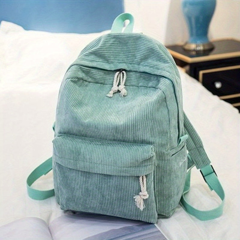 Personalized Embroidered Corduroy Backpack Custom Name