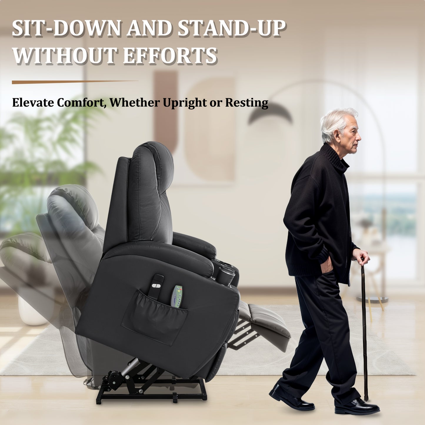 Electric Recliner Chair With Massage Heating And Remote Control