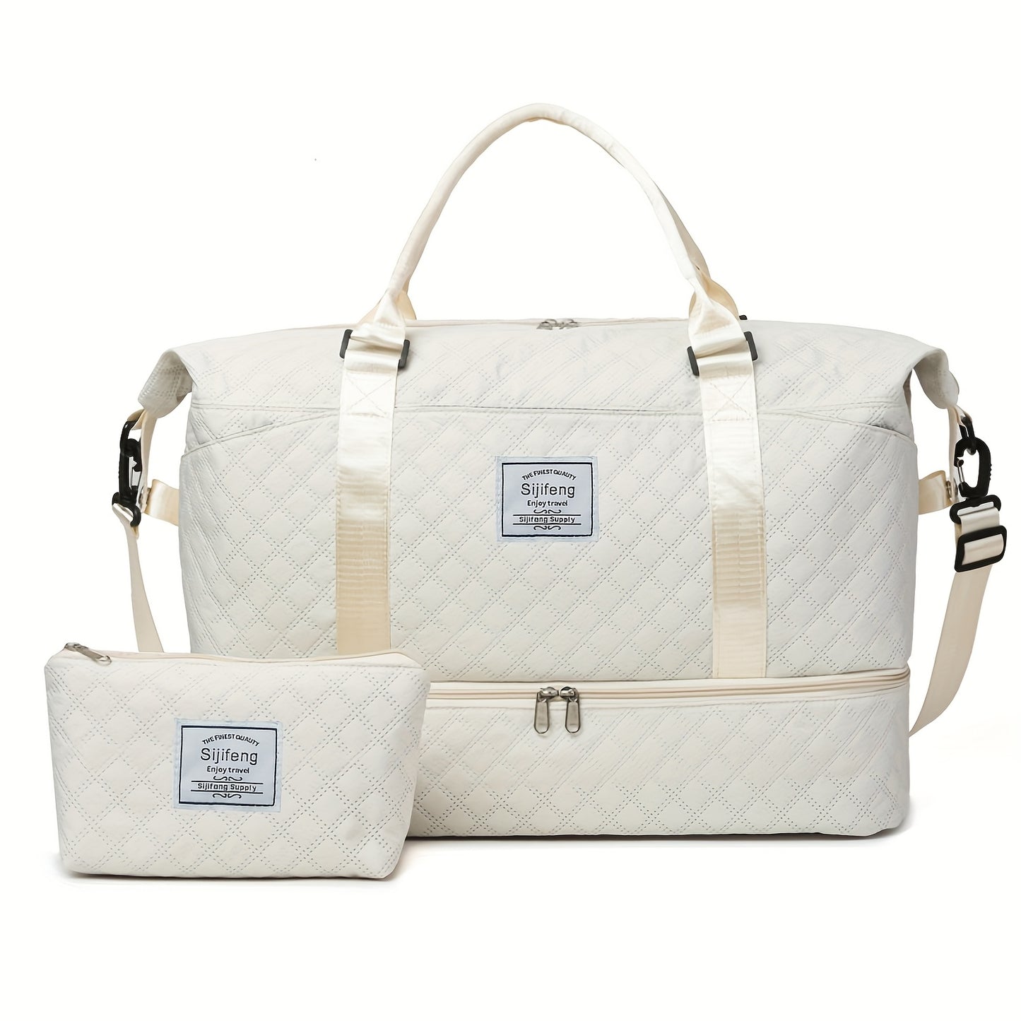 Women's Weekender Bag With Shoe Compartment Durable Duffle