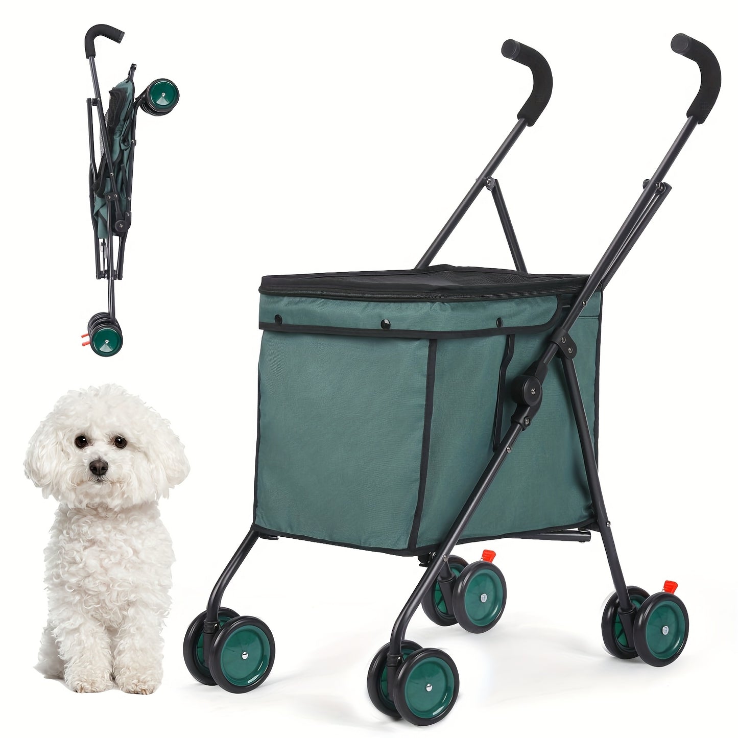 Pet Stroller Folding Cart for Dogs and Cats on the Go