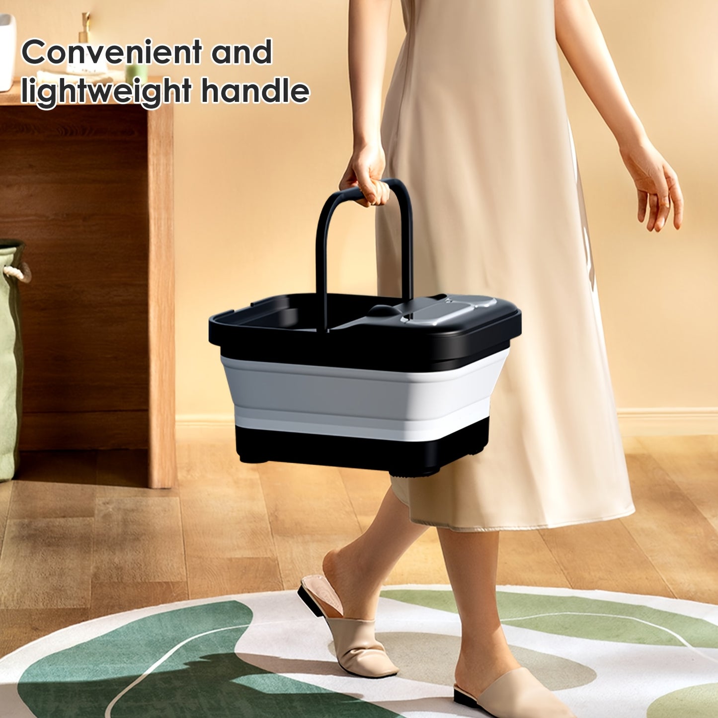 Collapsible Foot Spa Massager With Heater And Temperature Control