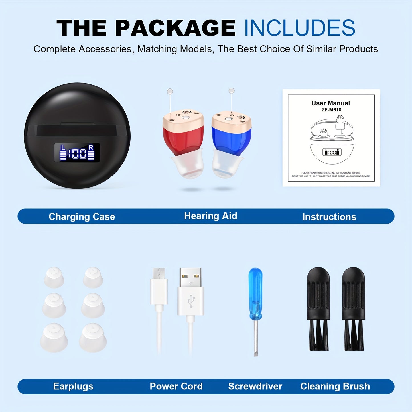Rechargeable Noise Cancelling Hearing Aids for Seniors