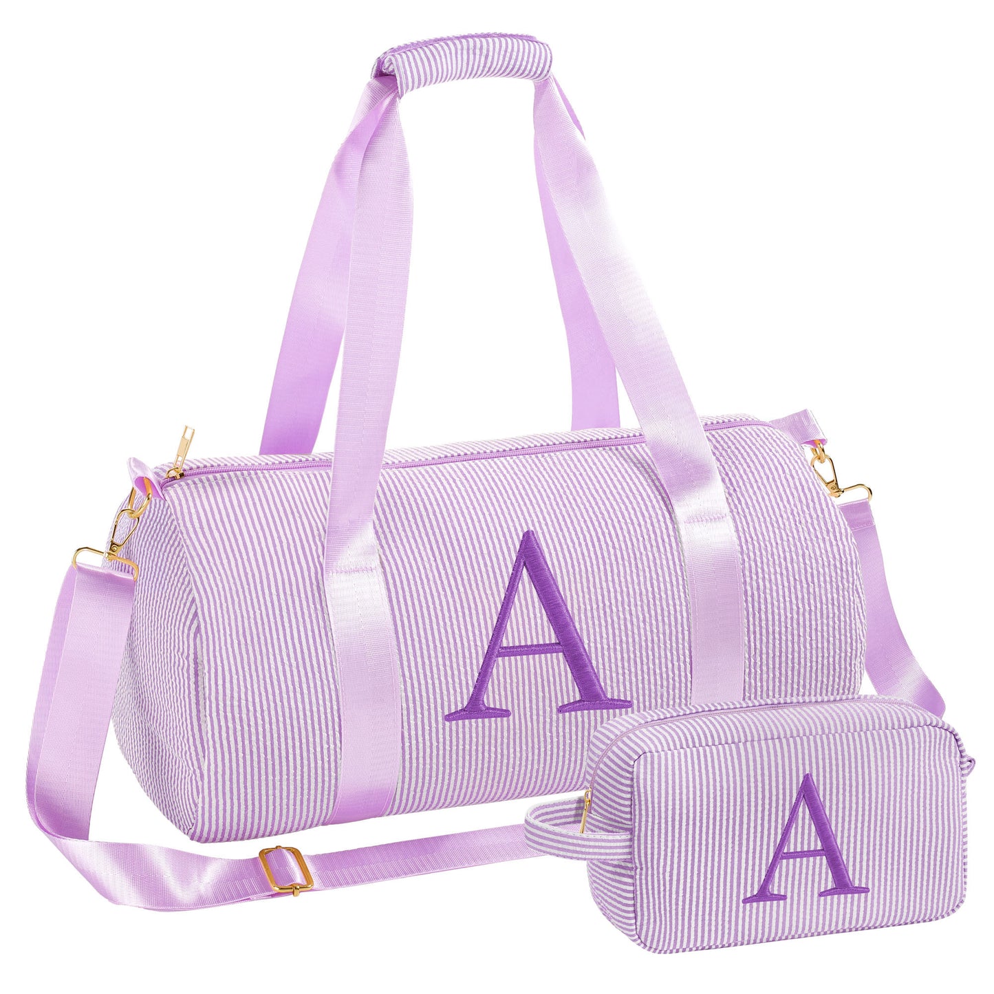 Embroidered Alphabet Travel Bag Set Elegant Organization