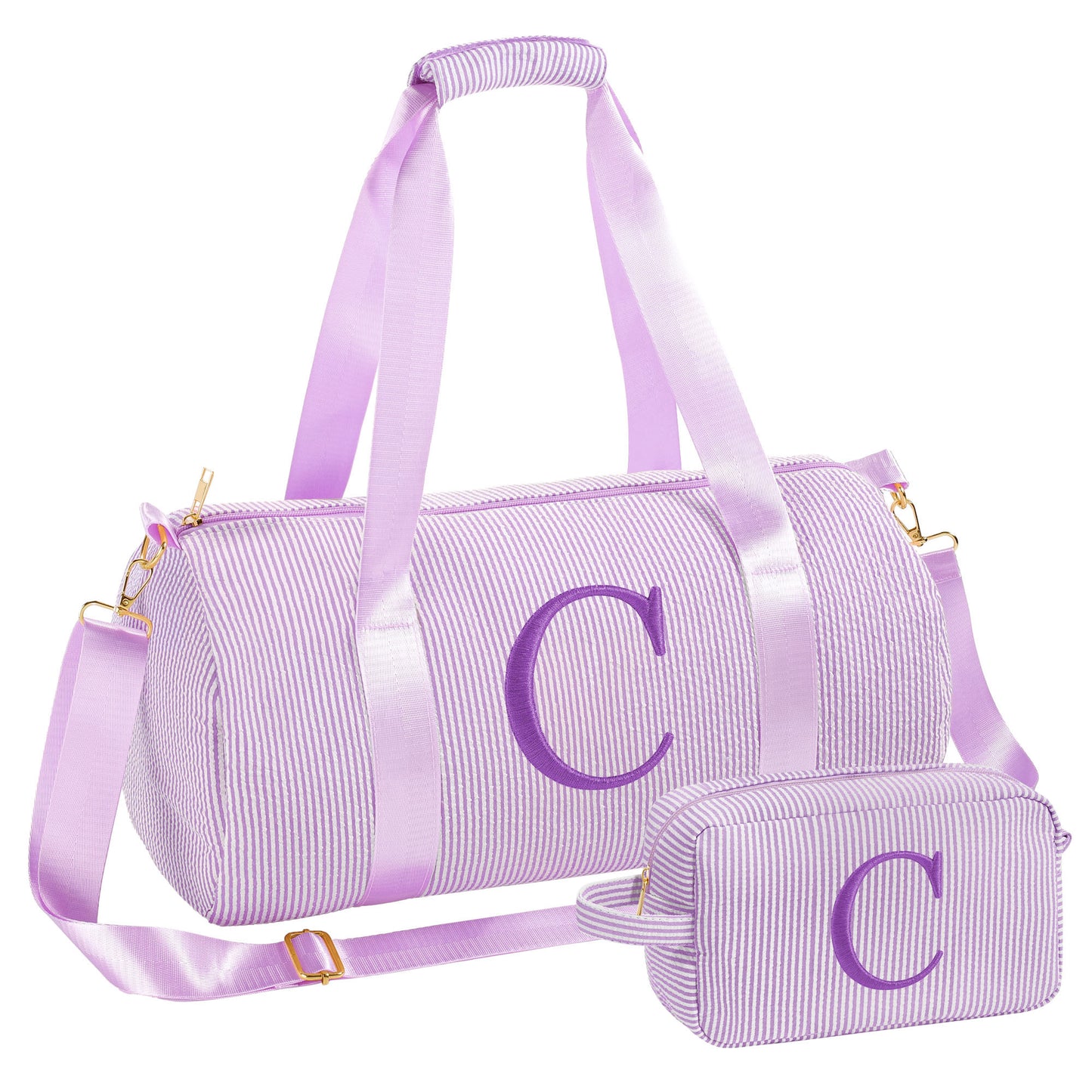 Embroidered Alphabet Travel Bag Set Elegant Organization
