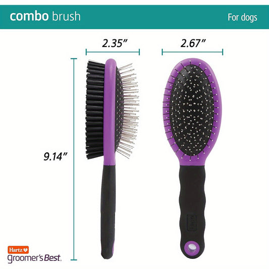 Groomer's Best Combo Dog Brush for Happy Healthy Fur