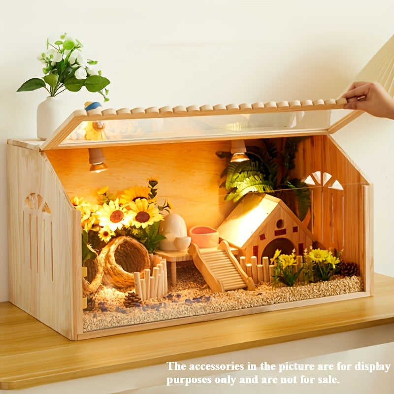 Wooden Insulated Pet Nest Box for Small Animals and Birds