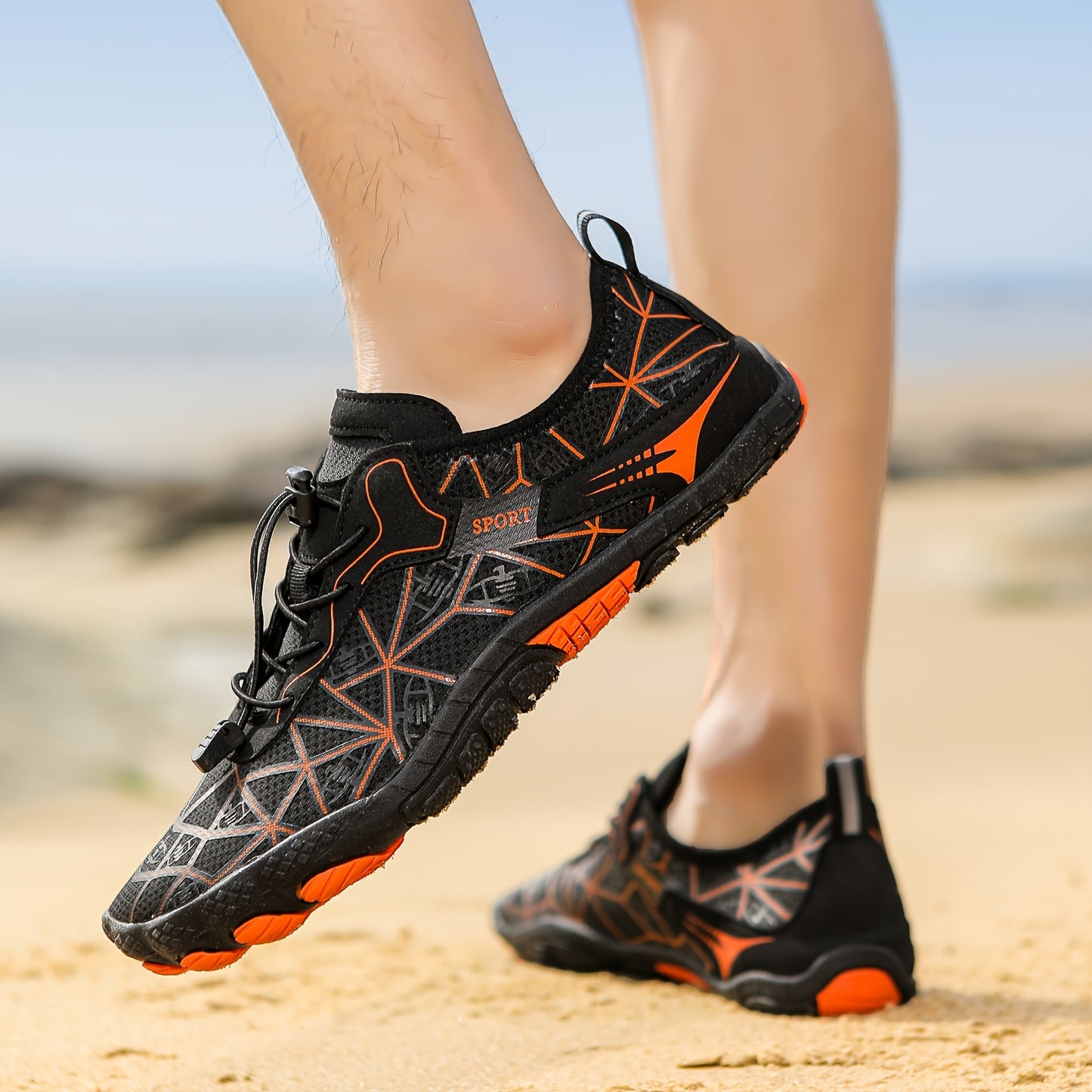 Unisex Water Shoes Striped Breathable Quick-Dry Non-Slip