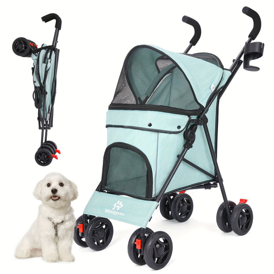 Pet Stroller Folding Cart for Dogs and Cats on the Go
