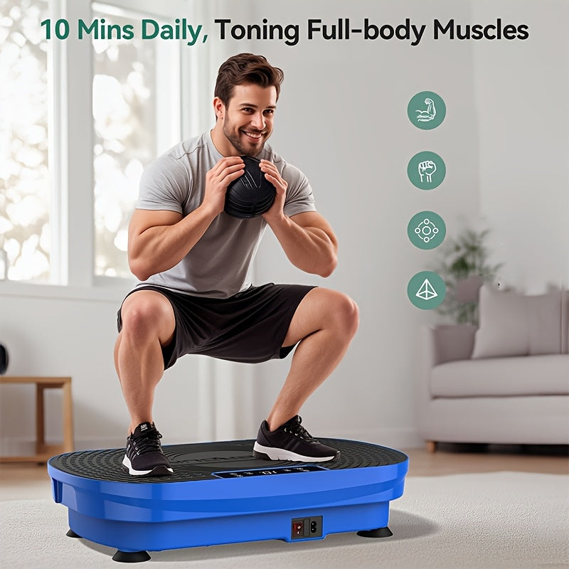 Vibration Plate Exercise Machine, Multiple Modes, Whole Body Vibration Plate Exercise Machine for Lymphatic Drainage, Power Plate Vibration Platform/light White for Toning & Wellness, Full Body Shaker Workout for Labubu, Chri