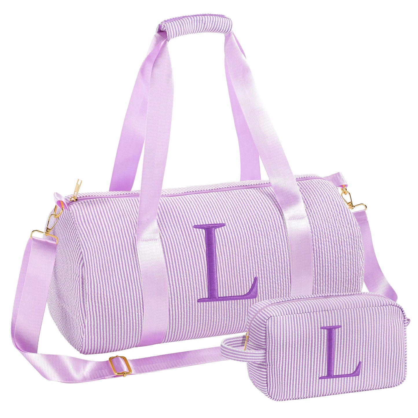 Embroidered Alphabet Travel Bag Set Elegant Organization