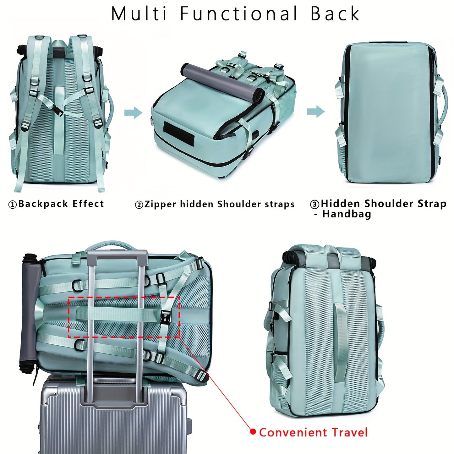Versatile Laptop Backpack With Shoe Compartment For Travel