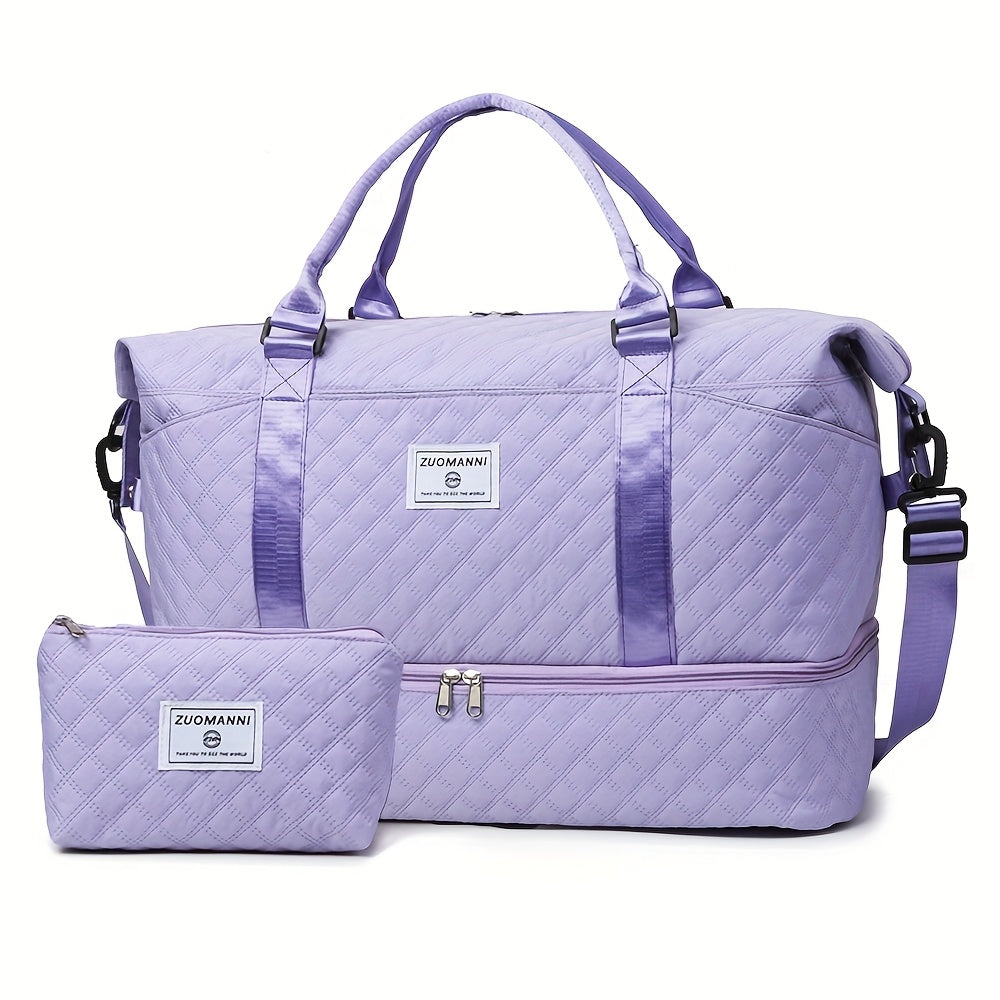 Womens Travel Gym Bag With Independent Shoe Compartment