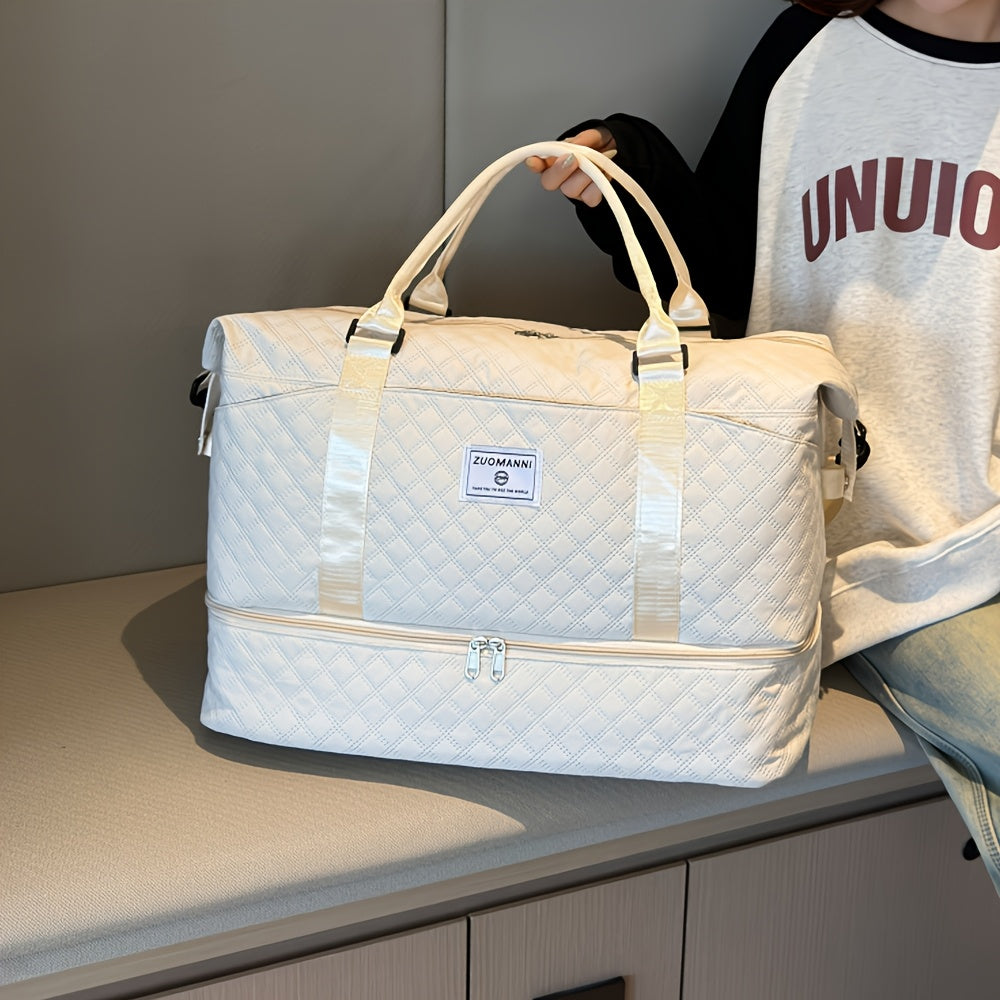 Womens Travel Gym Bag With Independent Shoe Compartment