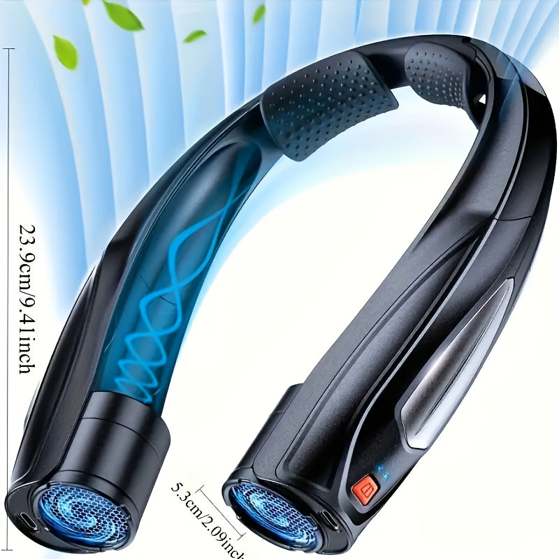 Neckband USB Fan With Long Battery Life And Quiet Motor