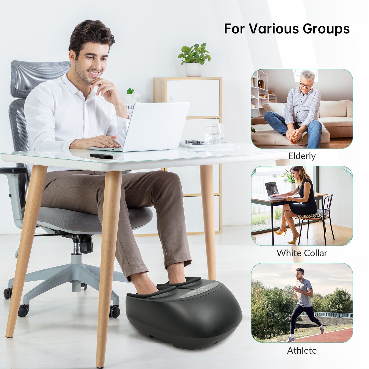 Snailax Shiatsu Foot Massager With Heat and Deep Kneading