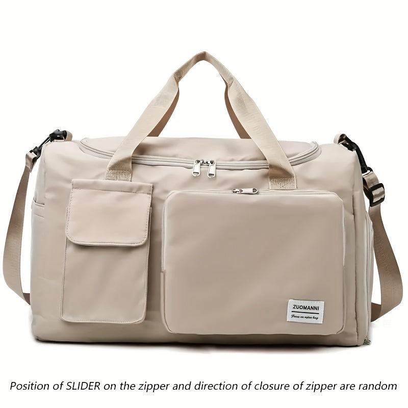 Heavy Duty Nylon Duffle Bag With Shoe Compartment For Travel