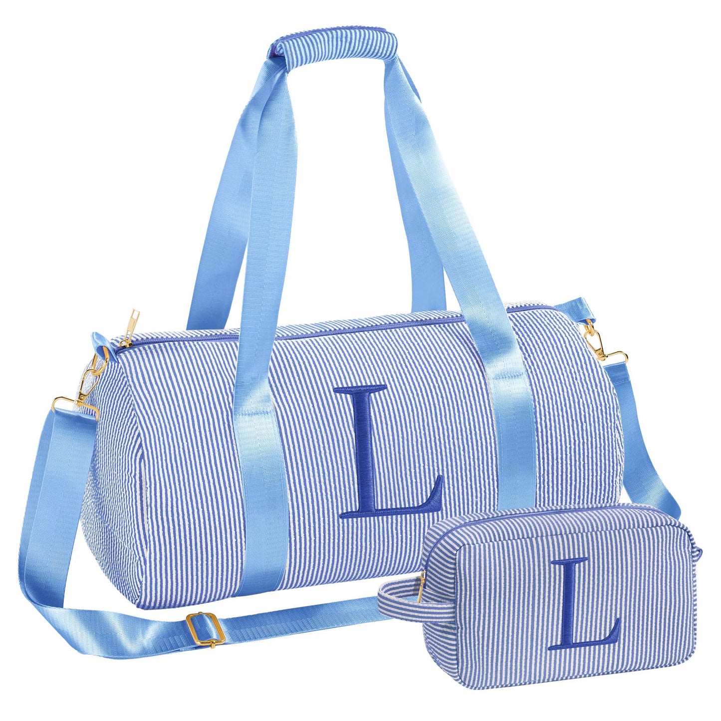 Embroidered Alphabet Travel Bag Set Elegant Organization