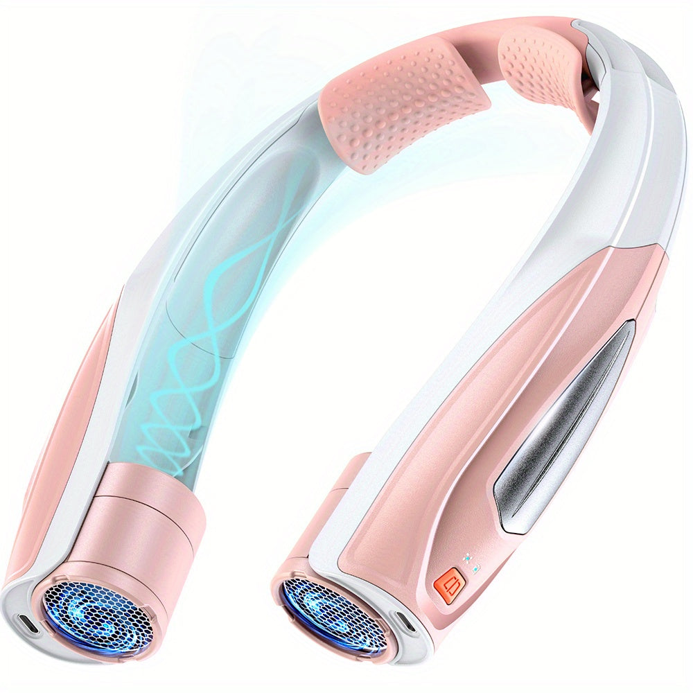 Neckband USB Fan With Long Battery Life And Quiet Motor