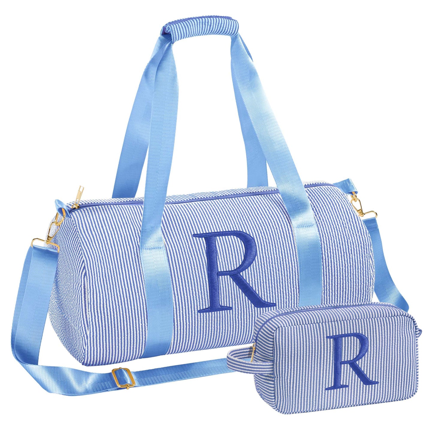 Embroidered Alphabet Travel Bag Set Elegant Organization