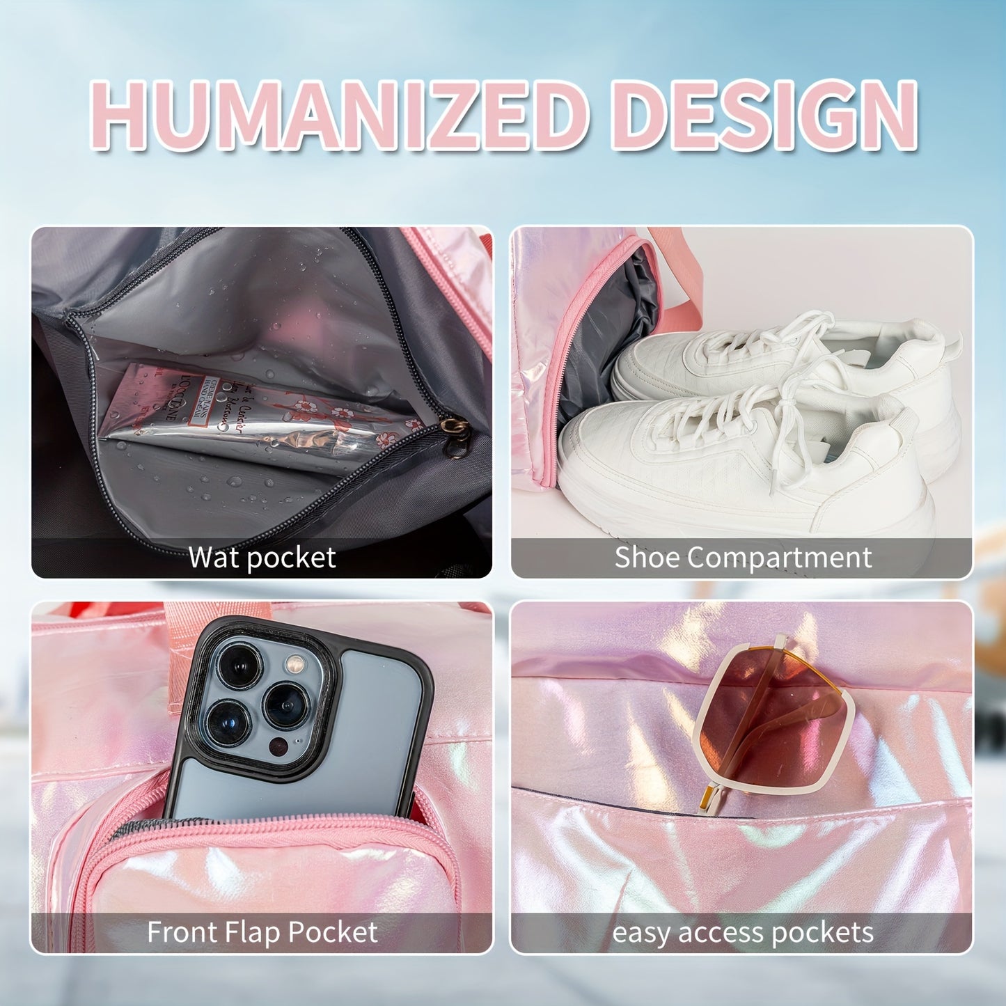 Multifunction Gym Duffel Bag With Shoe Storage And Travel