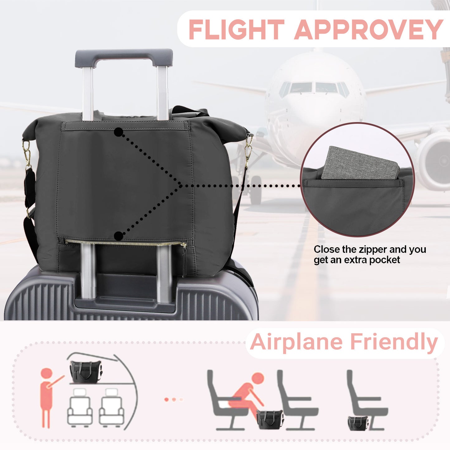 Versatile Travel Bag With Wet Dry Separation Compartments