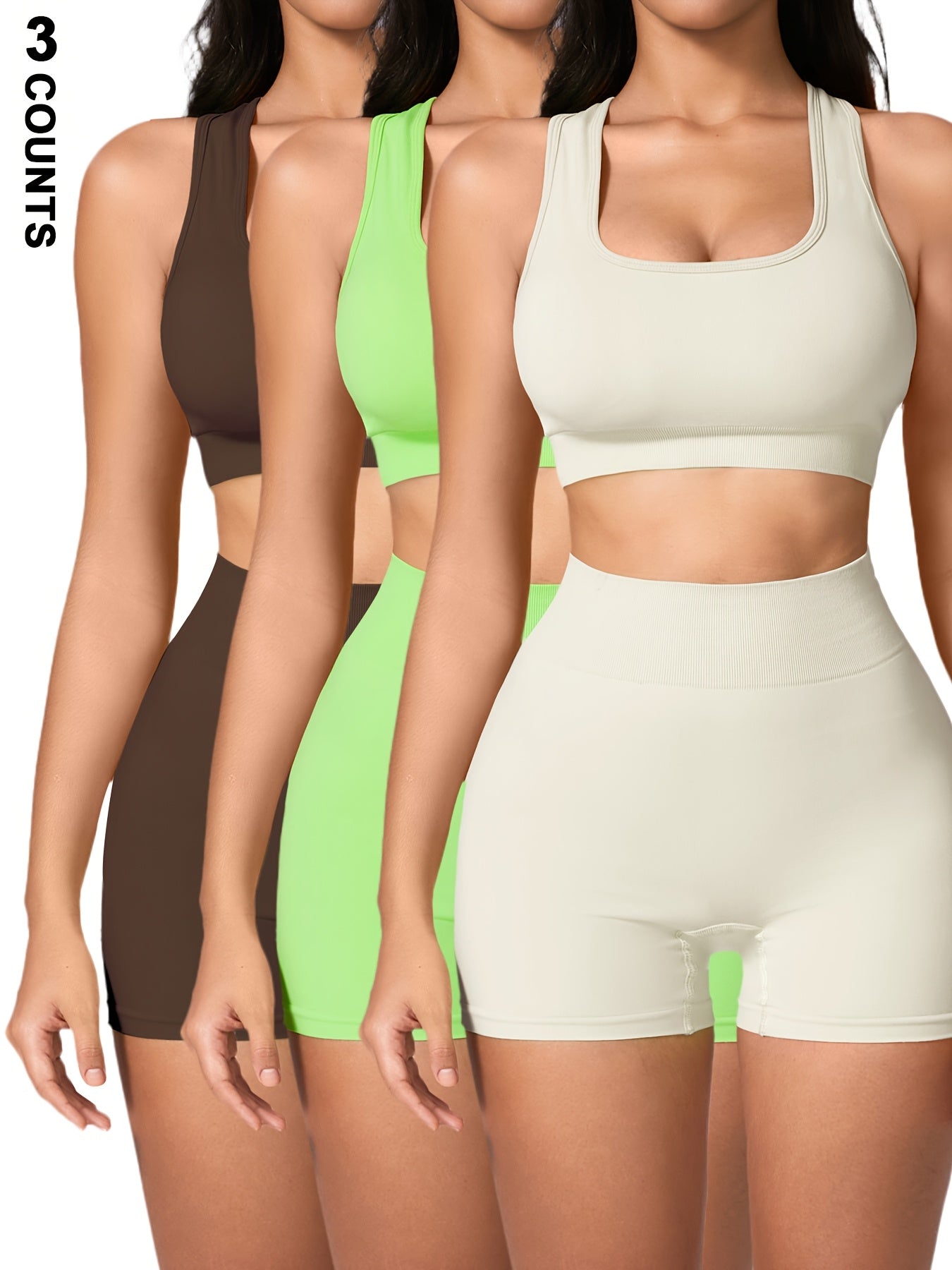 Womens Strappy Sports Bra And High Waisted Leggings Set