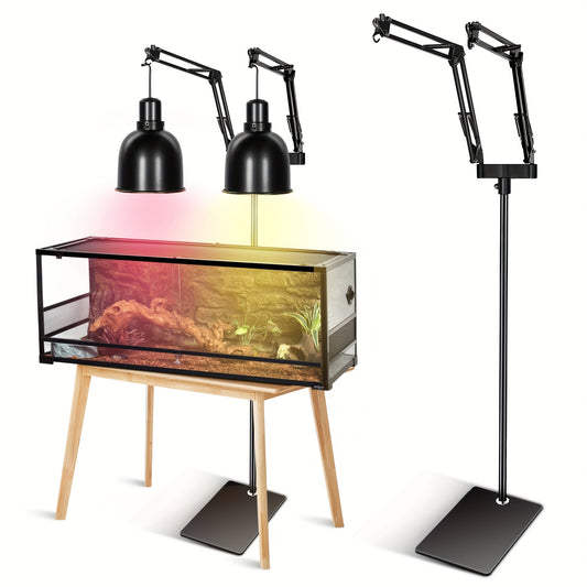 Double Arm Adjustable Heat Lamp Stand For Reptiles And Chicks