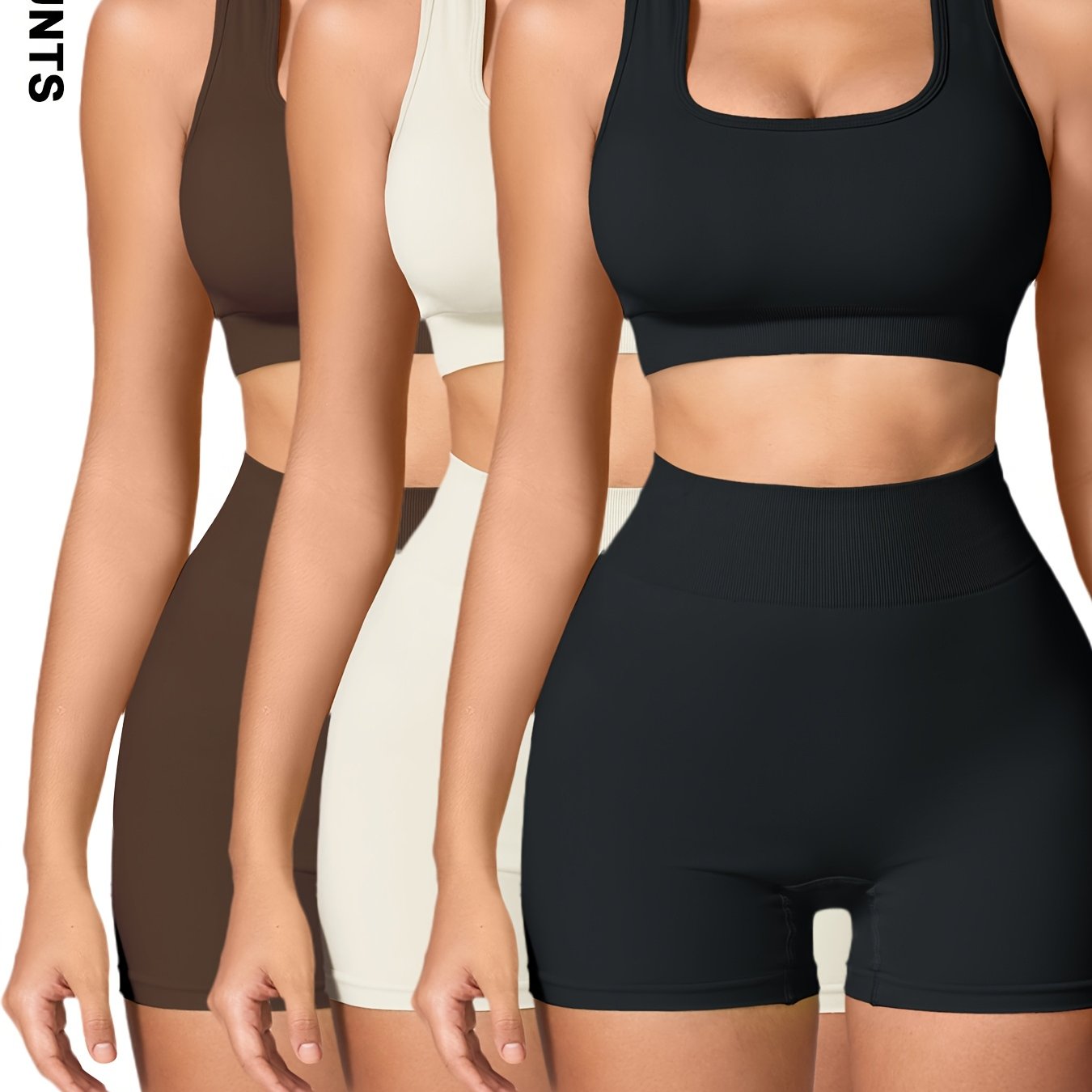 Womens Strappy Sports Bra And High Waisted Leggings Set