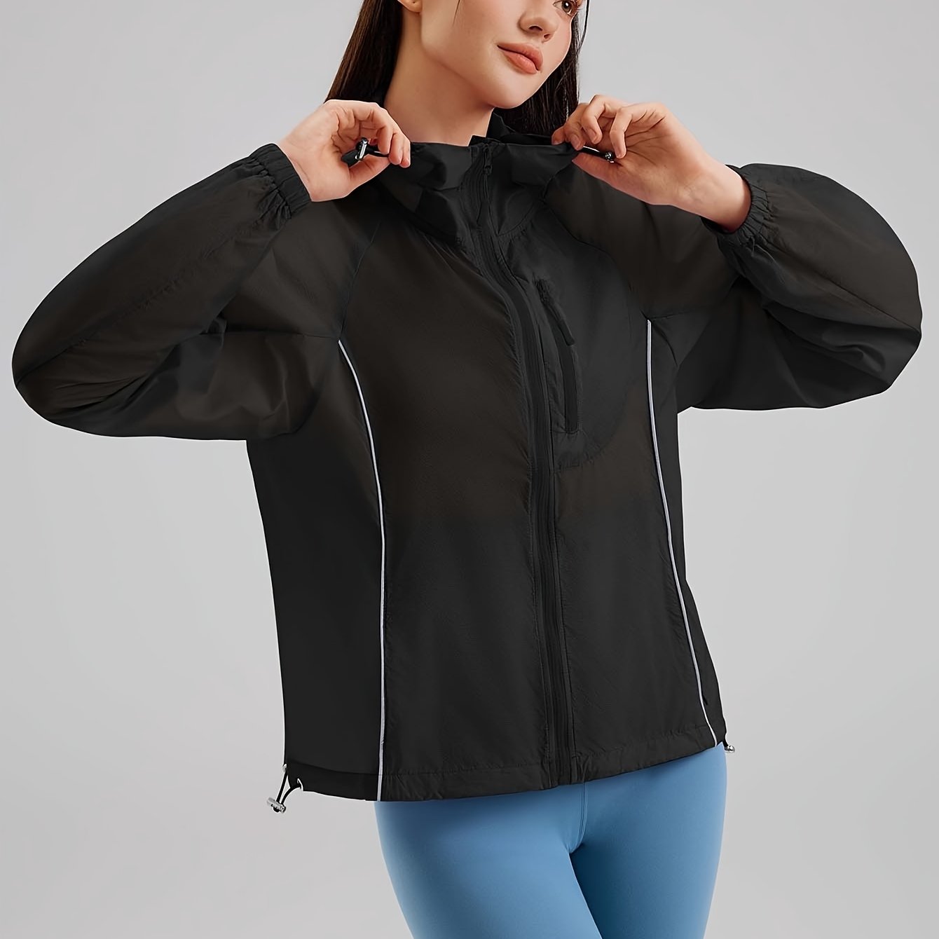 Lightweight Women’s Quick-Dry Windproof Hoodie for Outdoor Activities