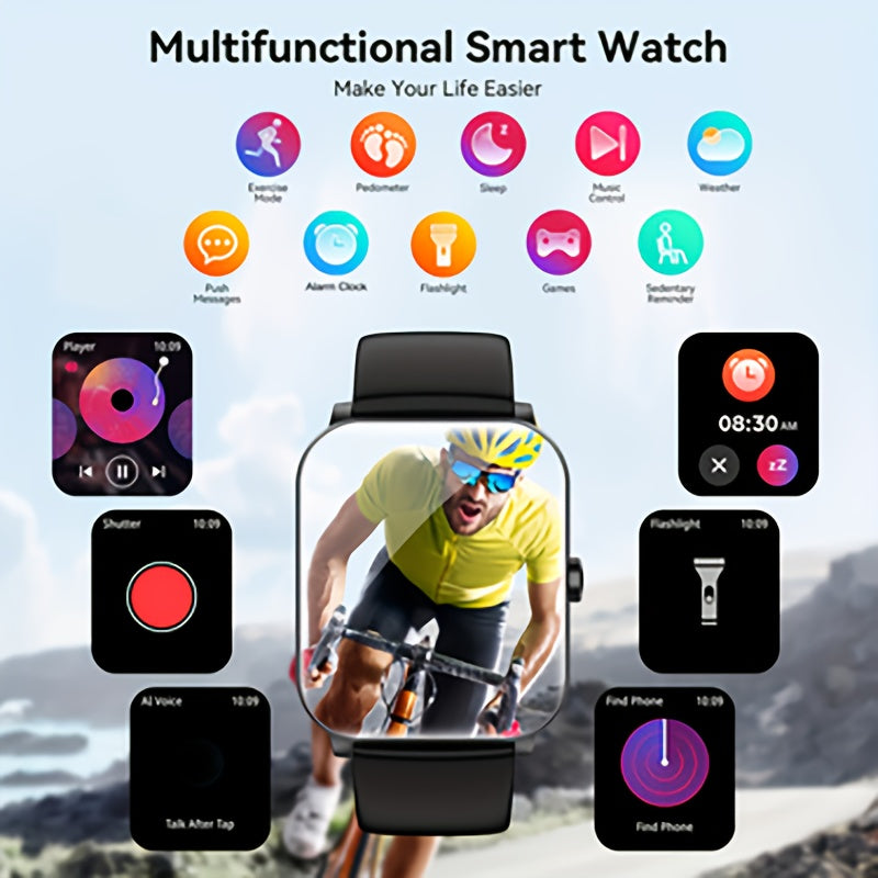 Touchscreen Smartwatch With Dual Band Call Function