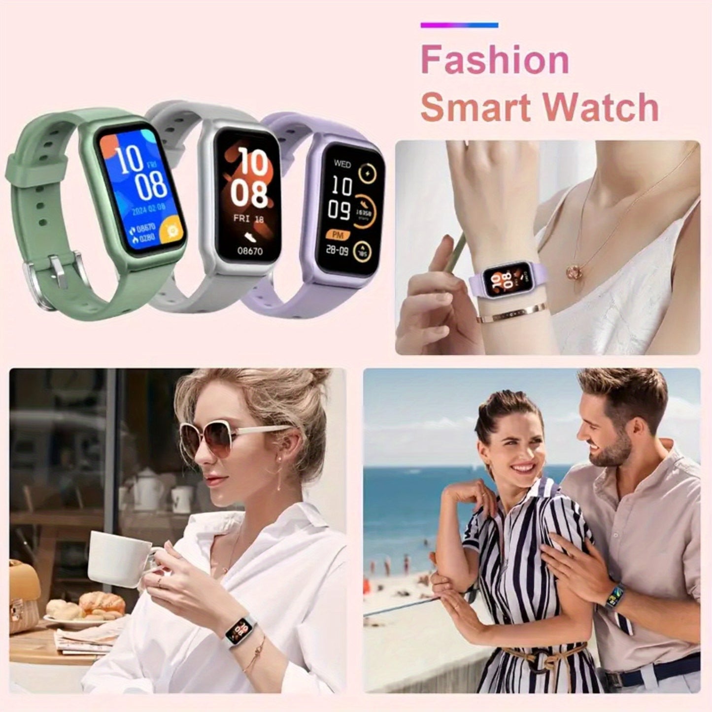 Stylish Women Smart Bracelet With Lift to Wake Screen