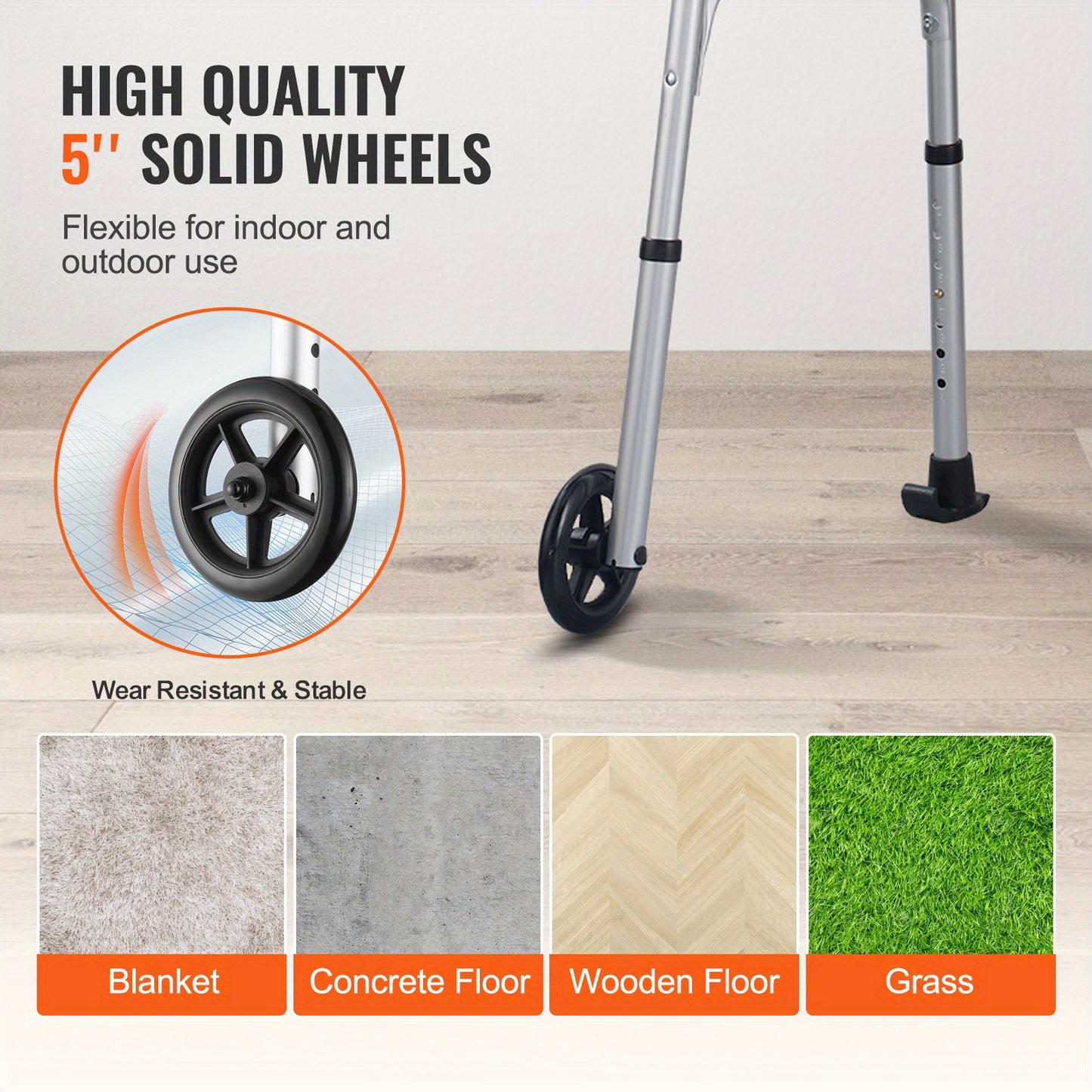Happybuy 2 in 1 Folding Walker for Comfortable Mobility Assistance