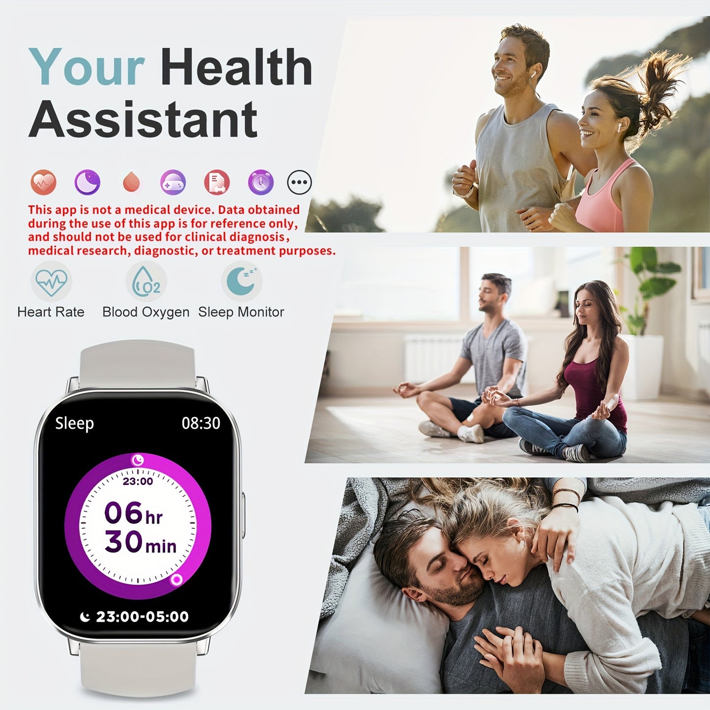 Smartwatch With Messaging And Calls And Sleep Monitoring