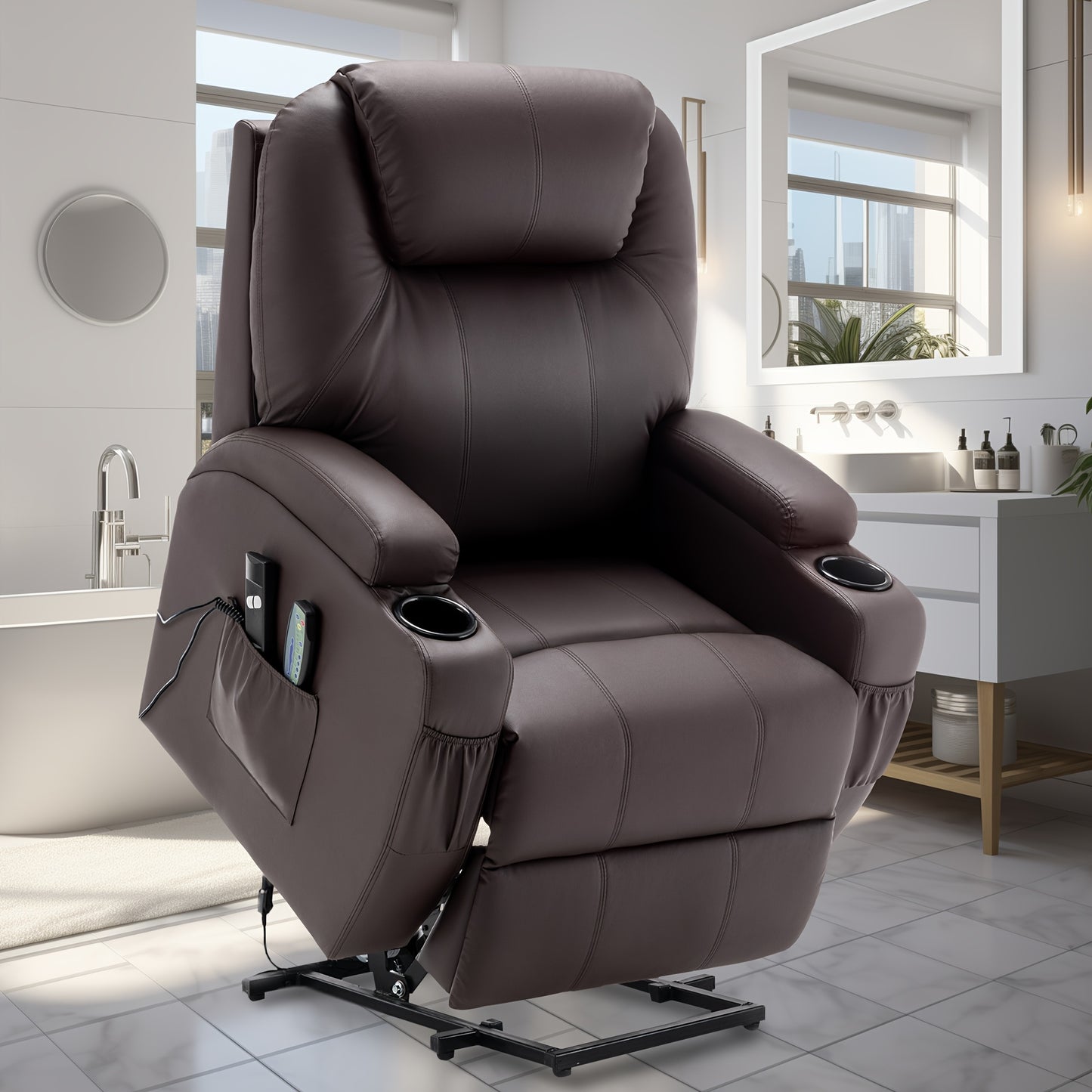 Electric Recliner Chair With Massage Heating And Remote Control