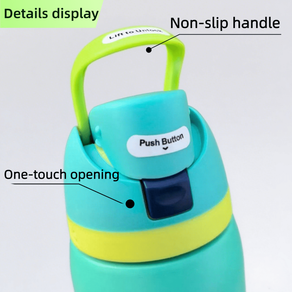 Stainless Steel Insulated Thermos With Built In Straw All Day