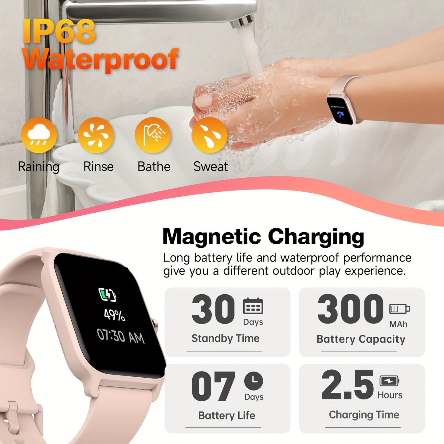 FAWEIO Smart Watch for Women with Fitness Tracker and Alexa