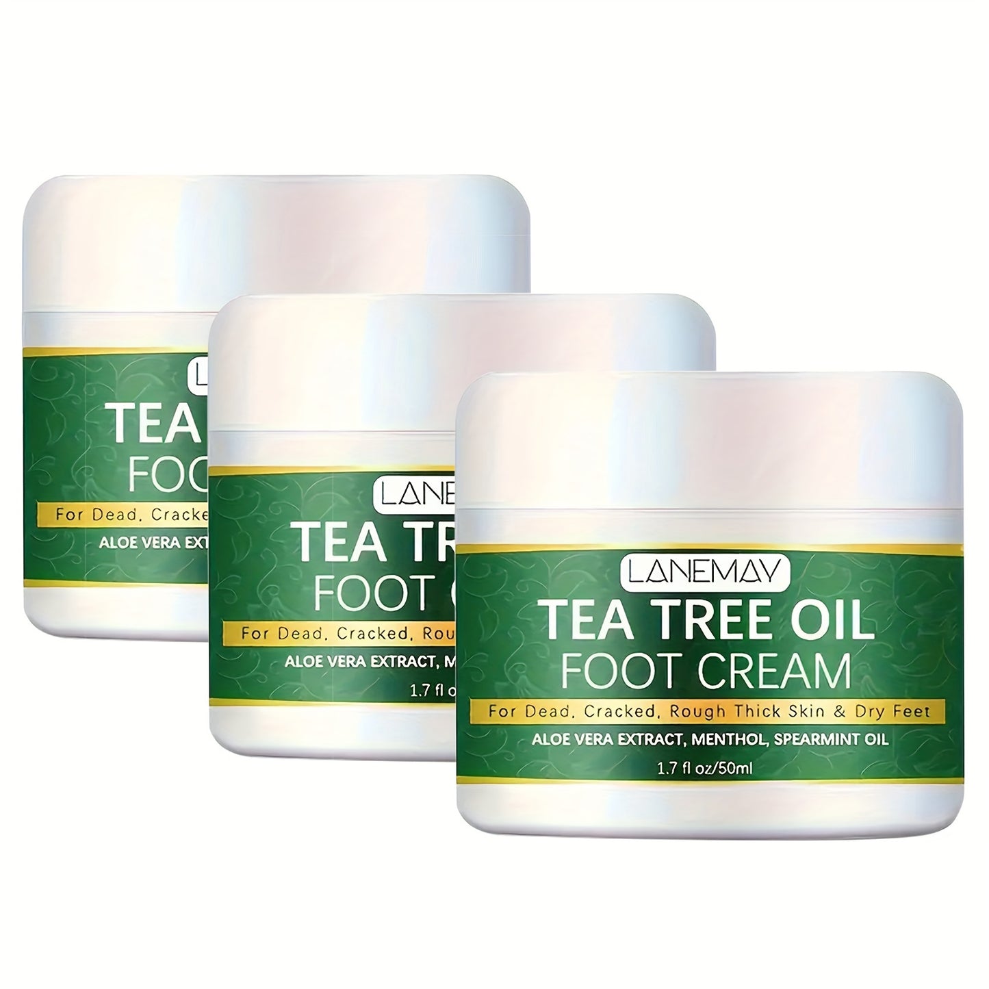 Moisturizing Foot Cream with Tea Tree Oil and Aloe Vera